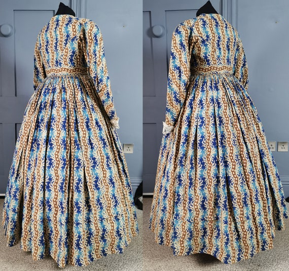 Superb  1830s Print Day Dress - Late Georgian / E… - image 7