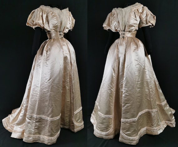 Opulent Victorian Antique 1890s Silk Balloon Slee… - image 2