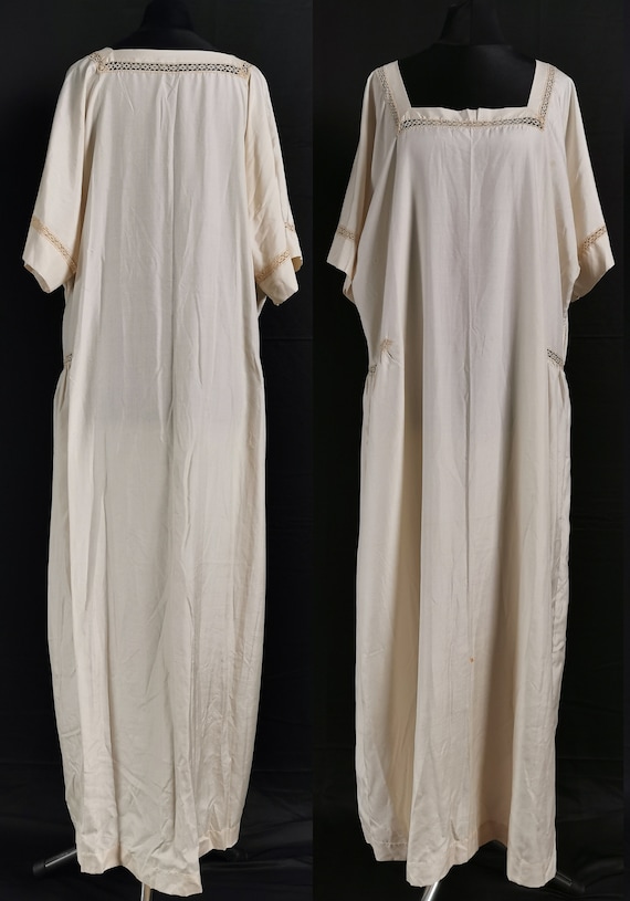 Antique 1910s / 1920s Silk ? Negligee / Nightgown… - image 1