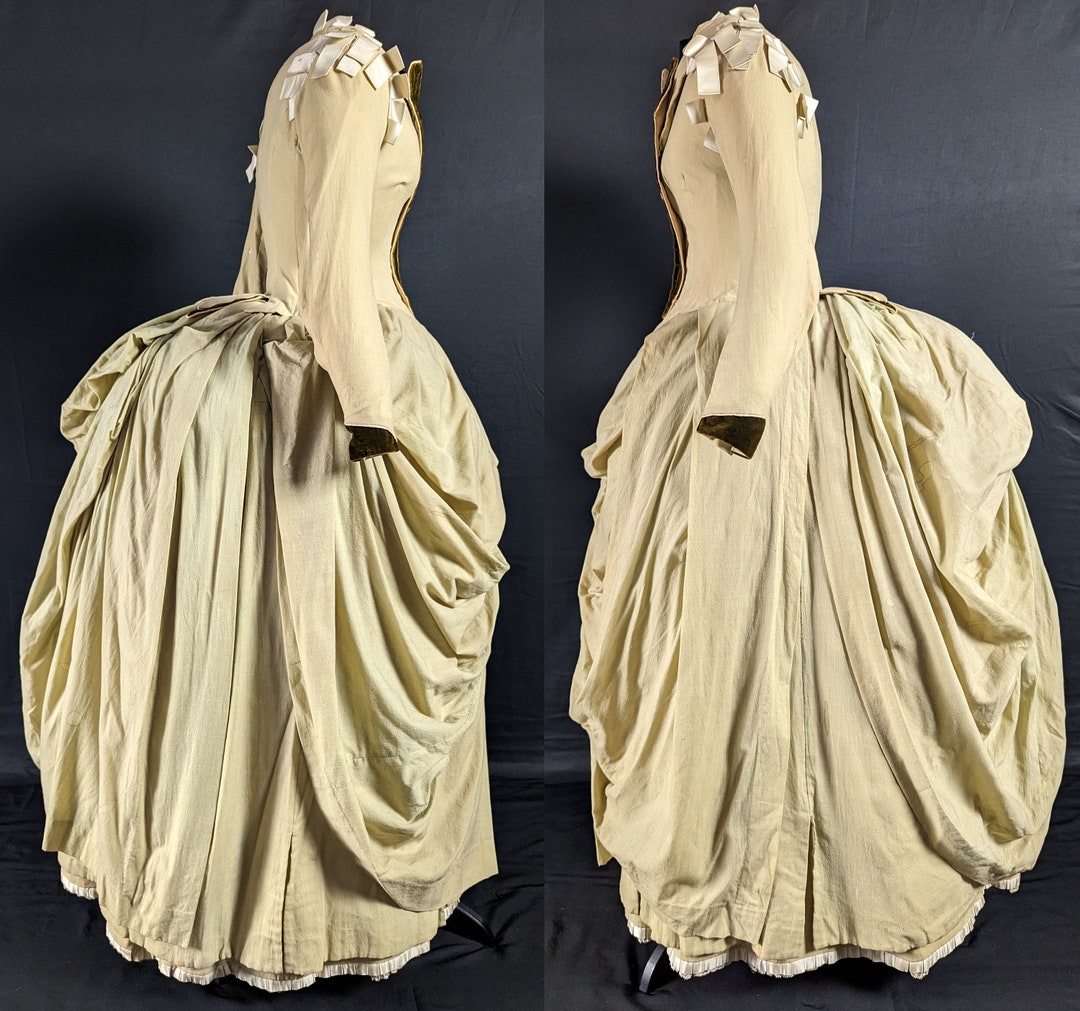 Superb Victorian Antique Fashion 1880s Draped Bustle Dress - Etsy