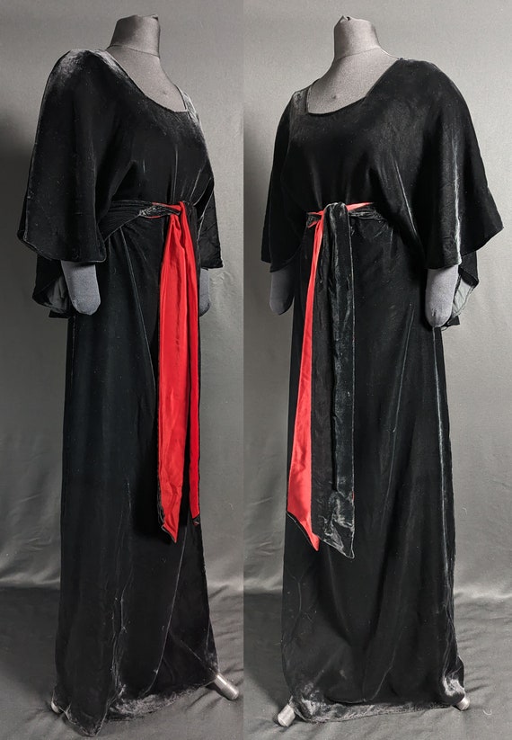 Vintage Fashion 1930s Art Deco Velvet Wrap Evenin… - image 5