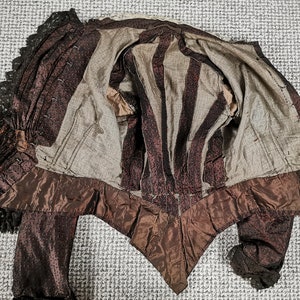 Victorian Antique Mid 1880s Silk & Wool Bustle Day Dress - Etsy