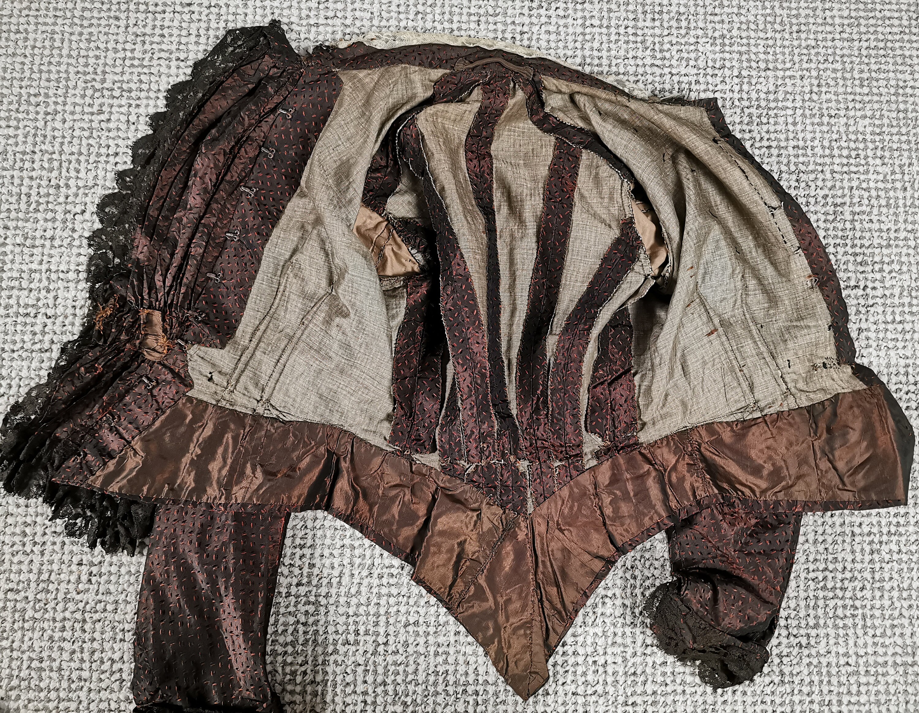 Victorian Antique Mid 1880s Silk & Wool Bustle Day Dress - Etsy UK