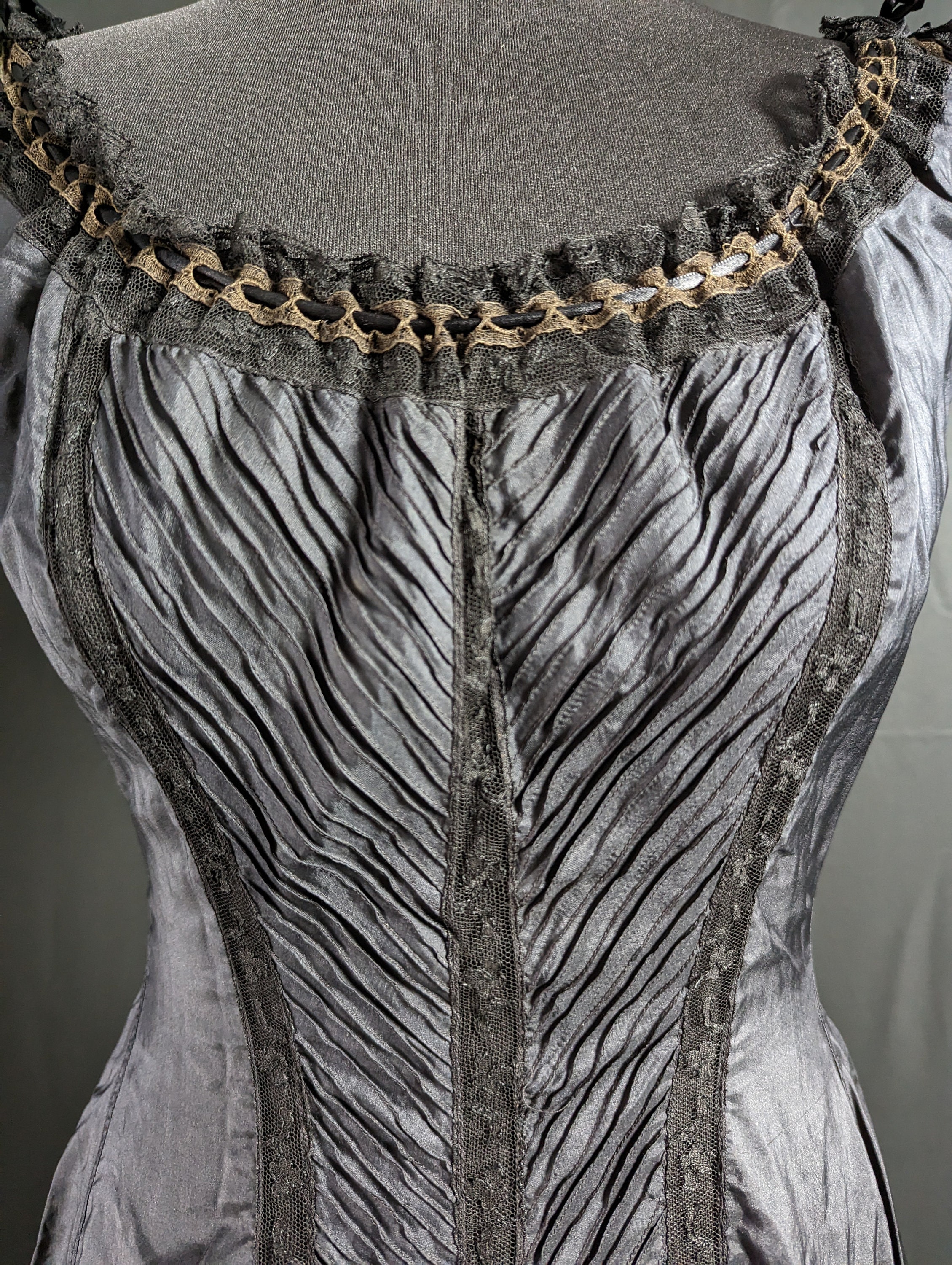 Edwardian / Post Edwardian Antique Fashion Underwear Black Silk ...