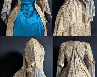 希少で美しいビクトリア朝アンティークファッション 1880年代 ヴァトー