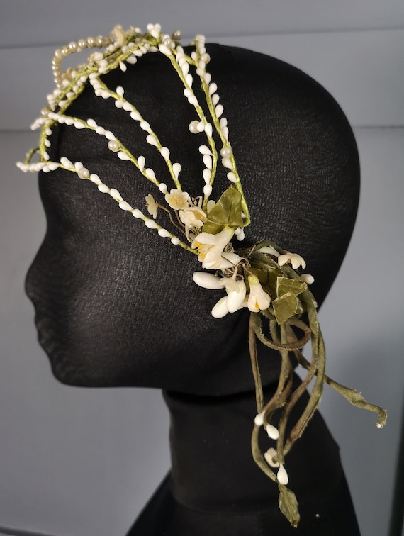 Organic Floral Antique / Vintage 1920s Wedding Hea