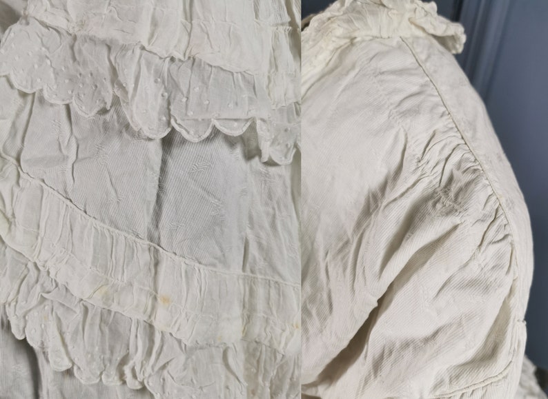 Victorian Antique 1850s Crinoline Morning Robe / Wrapper image 7