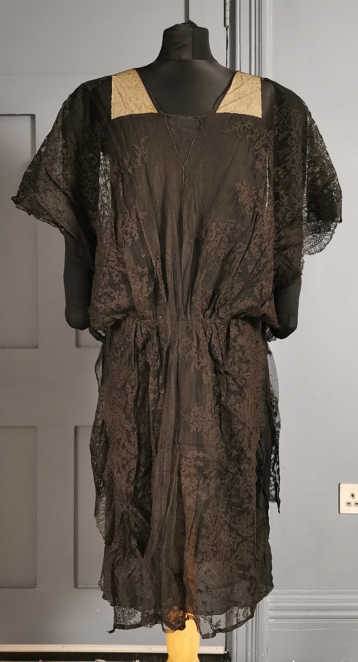 Gothic Antique / Vintage 1920s Black Lace Flapper Mourning | Etsy