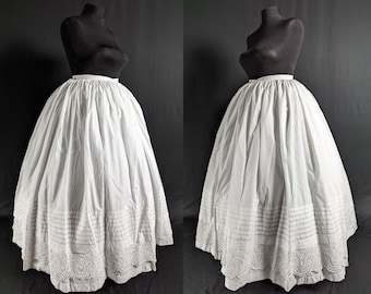 Antique Fashion Victorian c. 1860s Crinoline Era Petticoat