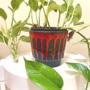 Vintage Planter Fat Lava West German Pottery MCM 70s Plant Pot