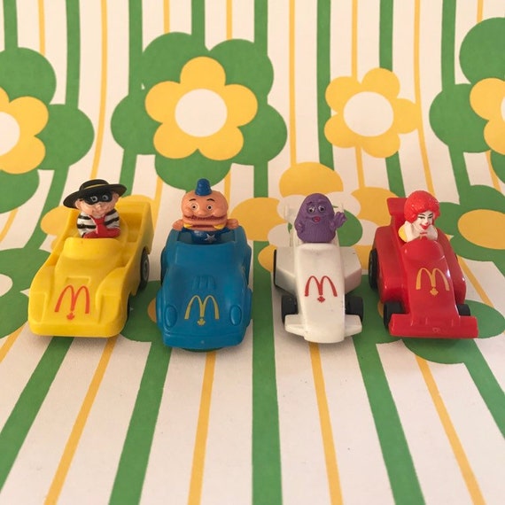 Vintage Mc Donalds Race Car Set Canada Happy Meal 19 Etsy