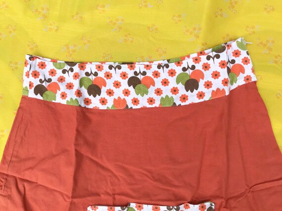 Vintage Handmade Mini Skirt Apron Scandi Flowers … - image 5