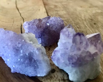 Mini cristales de cuarzo púrpura espiritual Australia meditación sanación boho regalo espiritual