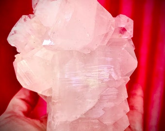 Fragmento de cristal de apofilita raro, losa de piedra preciosa independiente