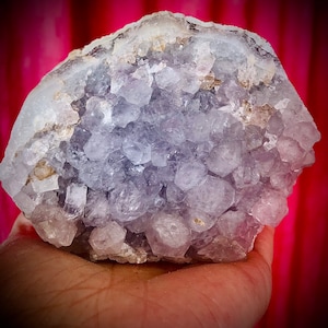 Lilac blue rare appophyllite Crystal cluster Australia sparkly gem stone cluster