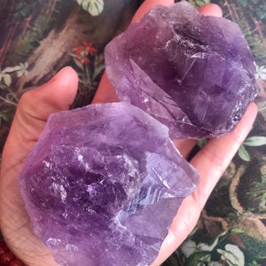 Natural raw amethyst chunks crystals Australia bright purple third eye activation