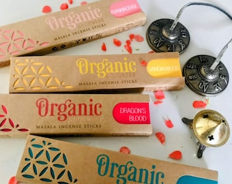 Incienso orgánico puro, incienso Masala natural, ecológico, enrollado a mano.