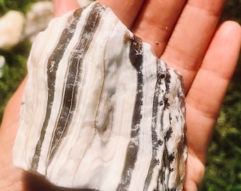 Trozos naturales de calcita cebra cristales de piedras preciosas Australia
