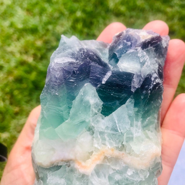 rainbow flourite green/purple/blue natural rough fluorite crystal gem stone crystals Australia. EMF wifi protection