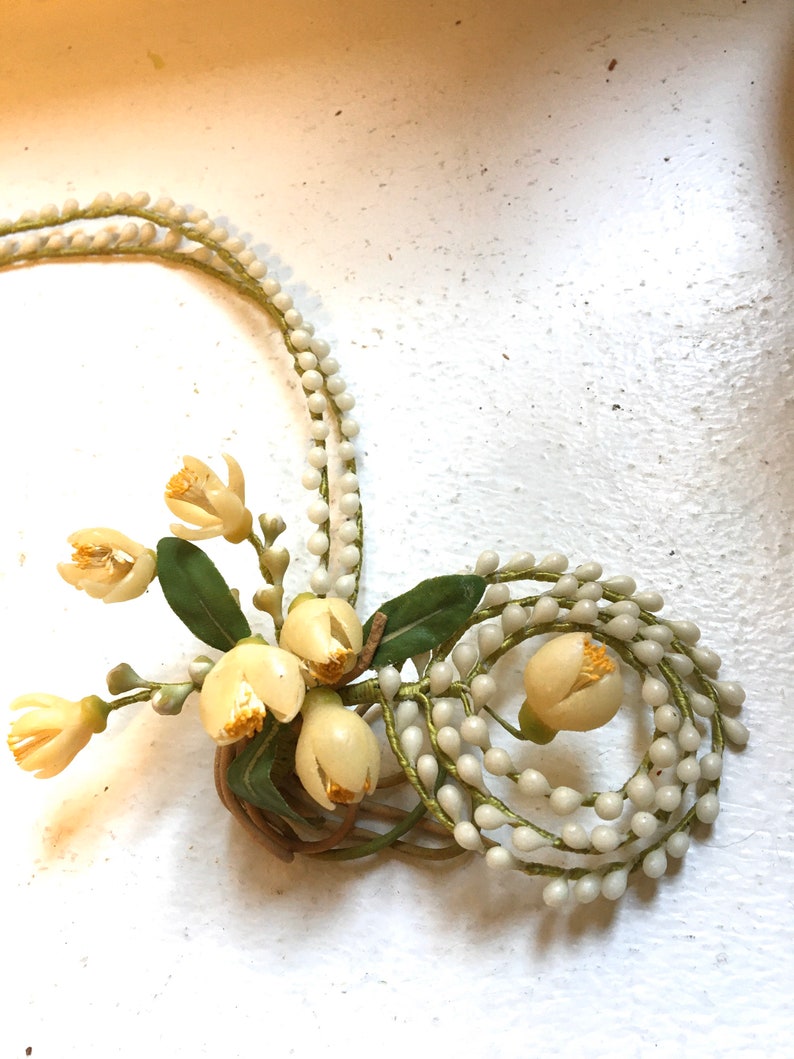 Rare Crown Old Bride Ancient Wax Bridal Wedding Wax Crown Headband