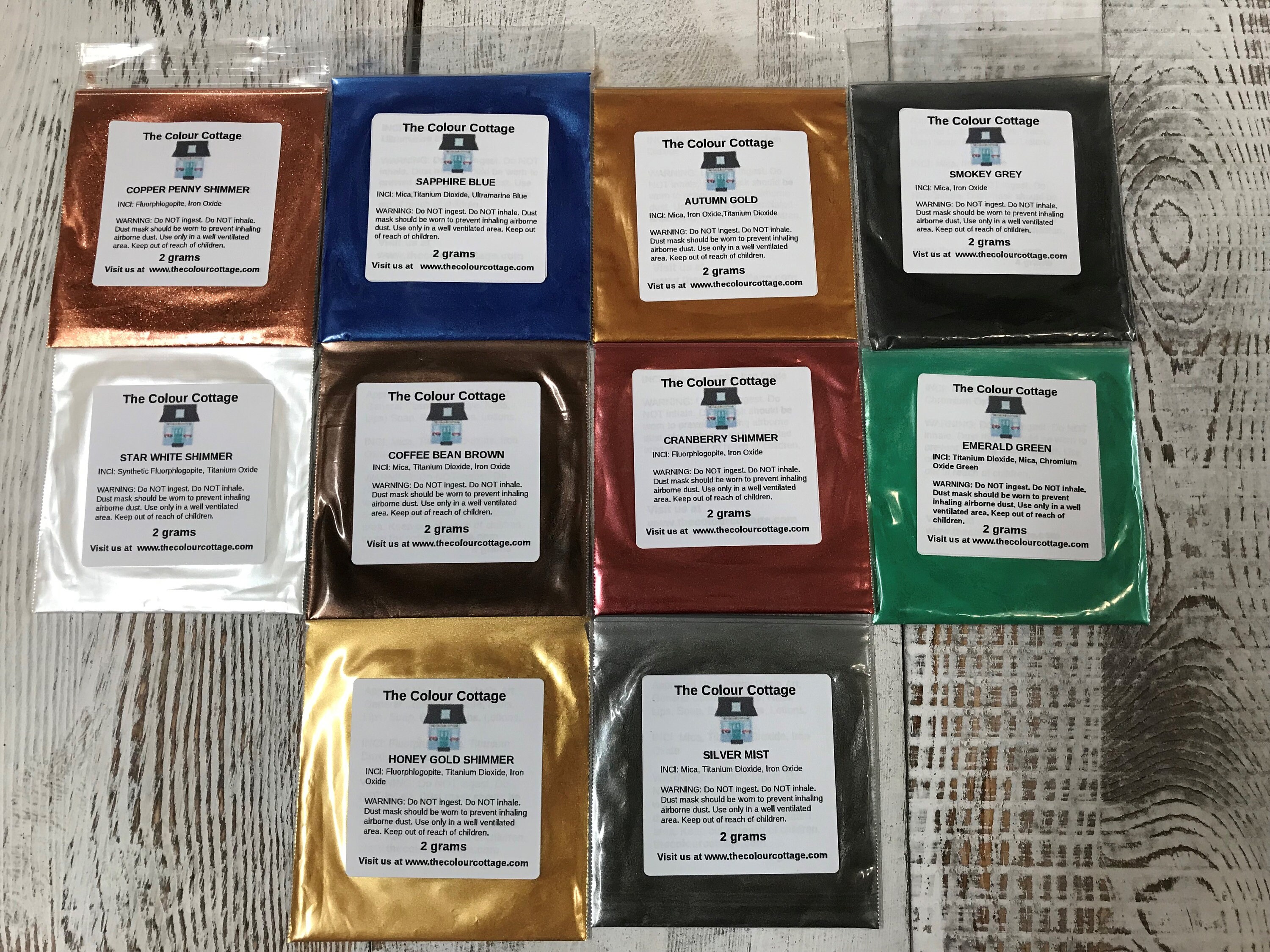 MICA POWDER COLOUR Ten Pack Sample Set A6