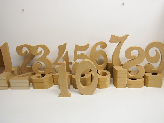 Wooden Numbers Premium Quality 200mm High 18mm Thick Times Font