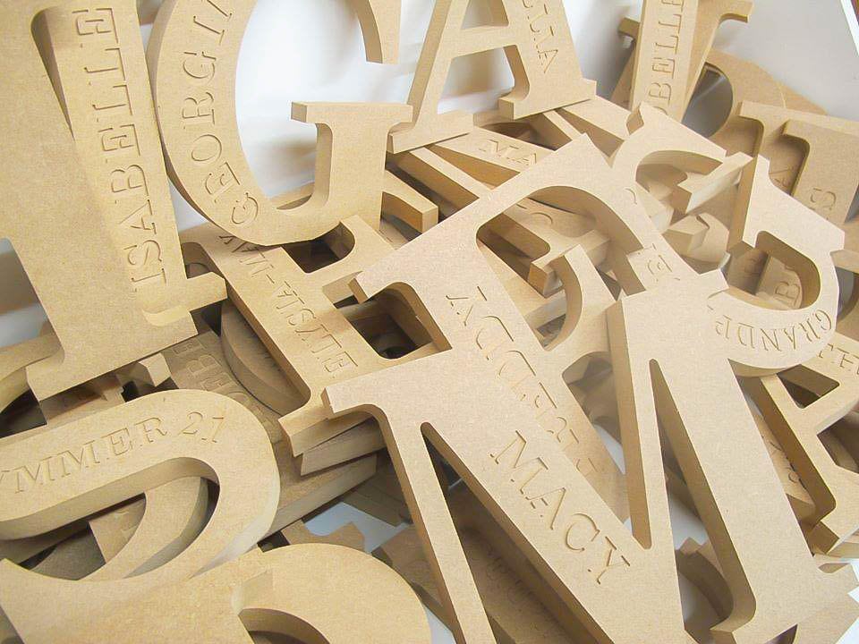 Wooden Letters Premium Quality 200mm High 18mm Thick Victorian Font