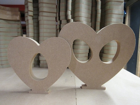 Wooden HEART Shapes MDF Workshop Crafts UK Thousands Sold!