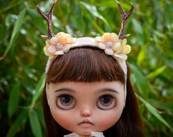 Blythe Deer Blumen Haarband "NUDE/BEIGE"