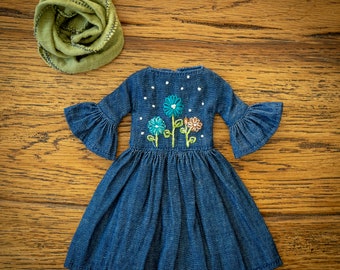 Blythe ooak Kleid dunkelblau denim