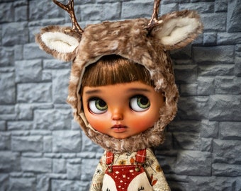 Blythe Deer Hat (Fake fur) BROWN