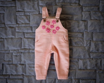 Blythe Flower Dungaree (Light pink/ Pink flowers)