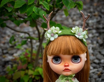 Blythe Deer Blumen Haarband "GRÜN"