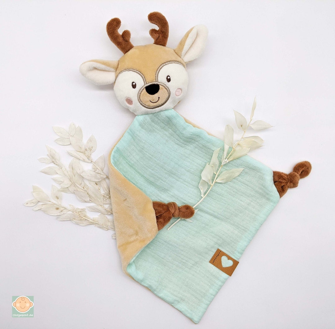 Sterntaler Kuscheltuch Giraffe Kaya - Musselin Schnuffeltuch Mit Rassel Für Babys - Blassgrün