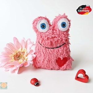 MutMonster Pinky – Mutmacher-Kuscheltier für Kinder & Erwachsene bei Angst, Abschied, Kitastart, Schulstart, OP oder Prüfung, Seelentröster