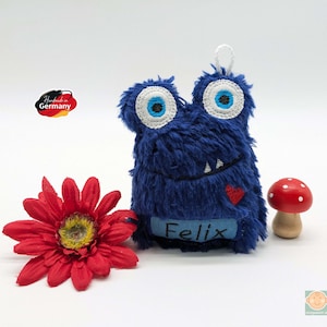 MutMonster Indigoli personalisiert– MutmachMonster MutMonster Schulfreund Mutmacher Glücksbringer MonsterPlüsch Monster Talisman Einschulung