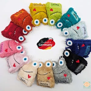 MutMonster personalisiert - Glücksbringer MutmachMonster Mutmacher Monster Talisman Schulkind Einschulung Anhänger Seelentröster Schultüte