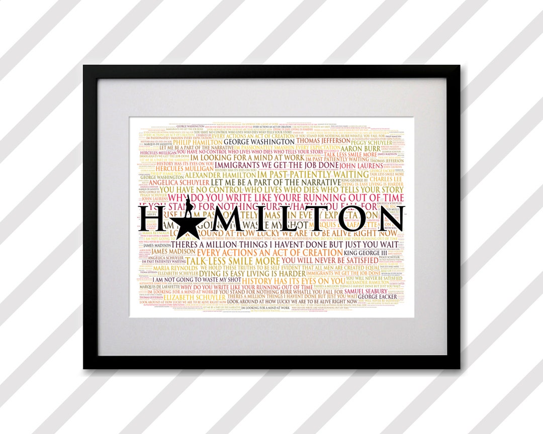 Hamilton Broadway Print / Art Poster / Hamilton Musical / Hamilton Wall Art Poster Artwork ...