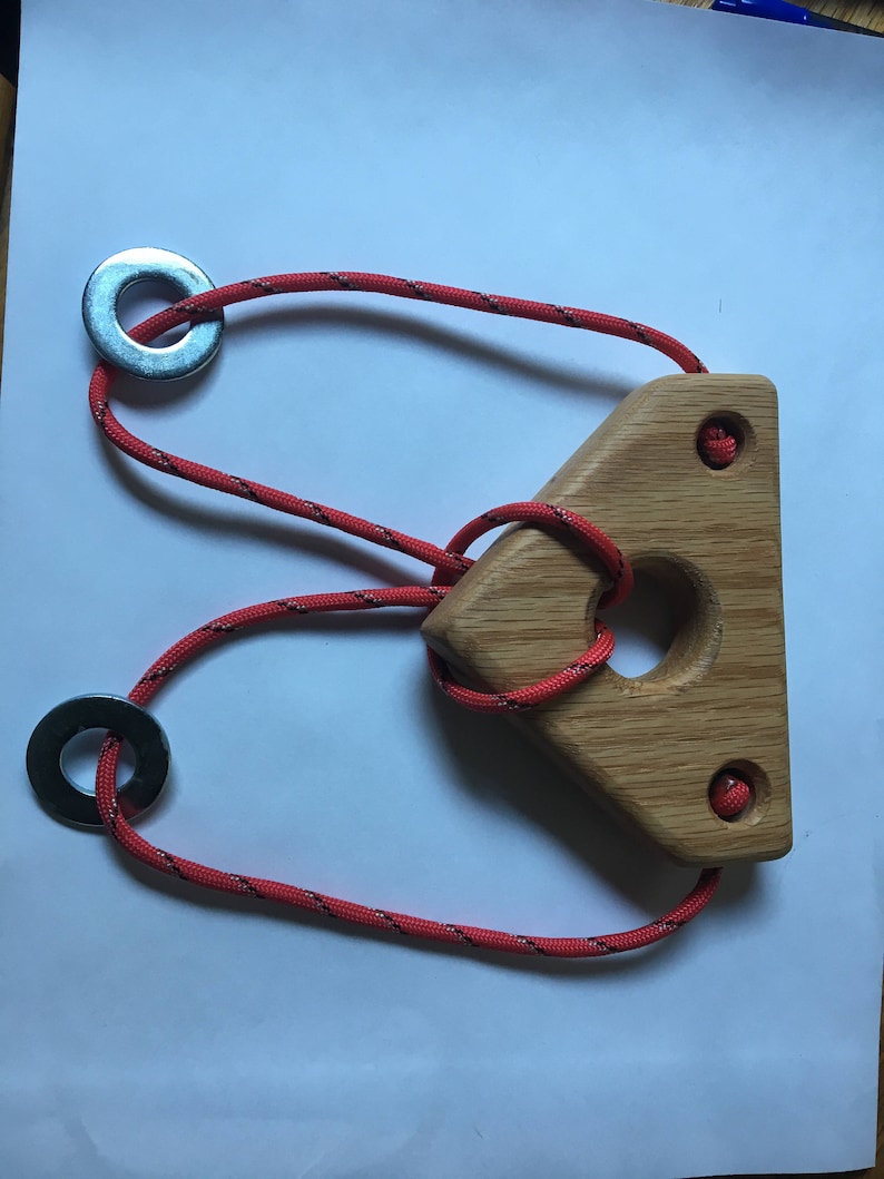 Rope Brain Teaser Puzzle Wooden Games Etsy