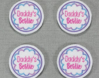 Daddy's Bestie Felties, Father's Day Feltie, Father's Day Hair Bow Centre