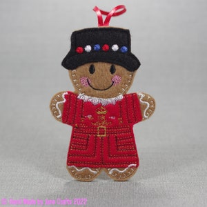 Beefeater, Gingerbread Man, Felt Decoration, London