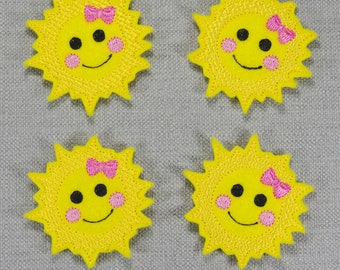 Sunshine Felties, Bow Centre, Hair Clip, Bow Making Supplies, Felt Embellishments