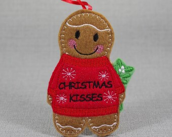 Christmas Kisses, Gingerbread Man, Christmas Decorations