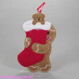 Christmas Stocking, Christmas Tree Decoration, Gingerbread Man