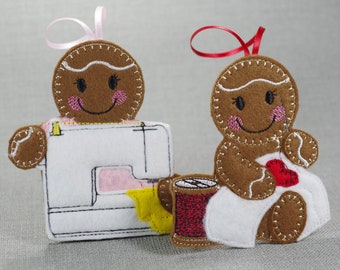 Sewing Machinist, Hand Sewer, Gingerbread, Sewing Machine,