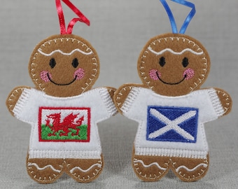 Scotland, Wales, Flags, Gingerbread Decoration