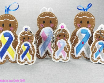 Awareness Gifts, Awareness Ribbons, Gingerbread Decoration,