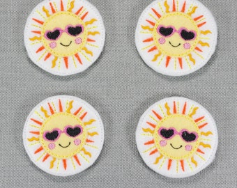 Sunshine Felties, Bow Centre, Hair Clip, Bow Making Supplies, Felt Embellishments