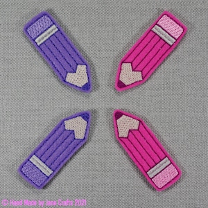 Felties, Pencil, Crayon, Back to School, Hair Accessory, Bow Centre