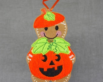 Pumpkin Gingerbread Man, Halloween, Hanging Decoration